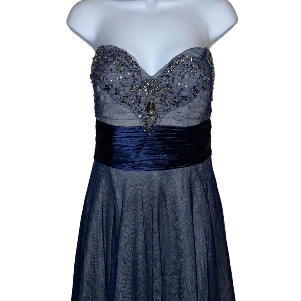 Adrianna Papell Sweatheat Beaded Jeweled Neckline Formal Gown Dress Size 10 - Picture 3 of 7